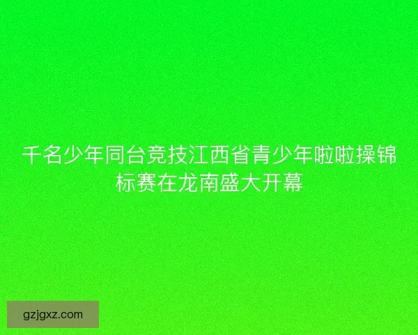 千名少年同台竞技江西省青少年啦啦操锦标赛在龙南盛大开幕 千名少年同台竞技江西省青少年啦啦操锦标赛在龙南盛大开幕