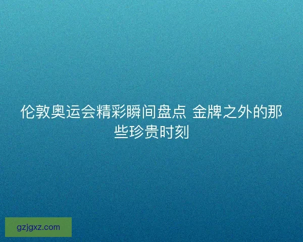 伦敦奥运会精彩瞬间盘点 金牌之外的那些珍贵时刻 伦敦奥运会精彩瞬间盘点 金牌之外的那些珍贵时刻