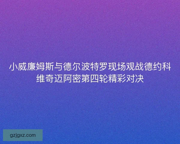 小威廉姆斯与德尔波特罗现场观战德约科维奇迈阿密第四轮精彩对决 小威廉姆斯与德尔波特罗现场观战德约科维奇迈阿密第四轮精彩对决